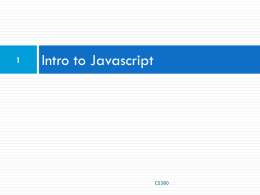 Intro to Javascript - Jacksonville University