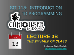 BIT 143: C++ Programming: Data Structures