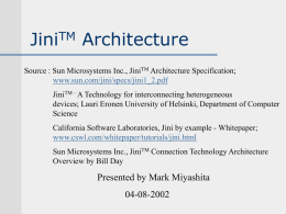 Jinitm Architecture - Kent State University