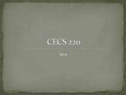CECS 220 - Resources for Academic Achievement (REACH)