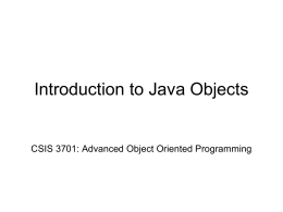 Introduction to Object