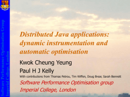 Distributed Java applications: dynamic instrumentation and
