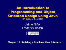 Chapter 17 : Building a Graphical User Interface