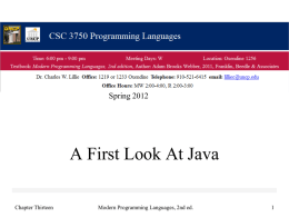A First Look At Java