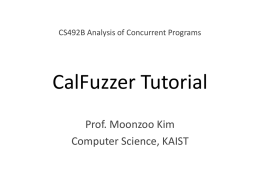 CalFuzzer Tutorial
