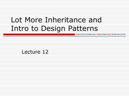 lecture12-MoreInheritance-Patterns