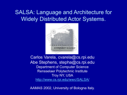 SALSA - Computer Science at RPI - Rensselaer Polytechnic Institute