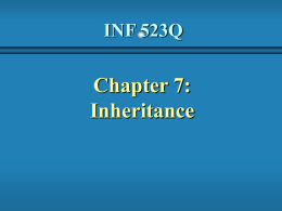 Chapter 7: Inheritance