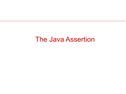 Java Assertion