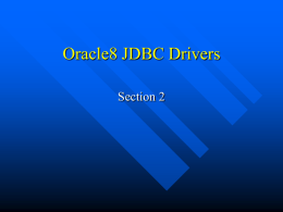 Oracle8 JDBC Drivers