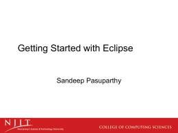 Getting Started with Eclipse