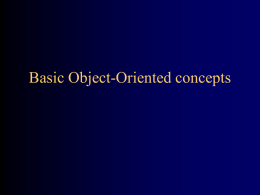 Basic Object-Oriented concepts