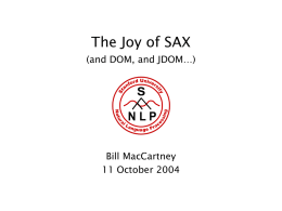 Joy of XML - from Stanford