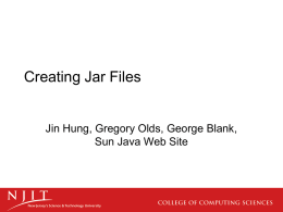 Creating Jar Files