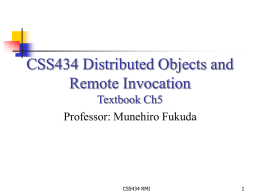 Distributed Objects and Remote Invocation