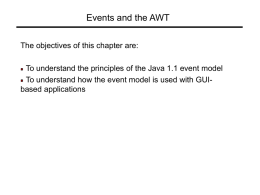 Events and the AWT