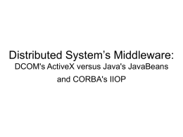 DCOM`s ActiveX versus Java`s JavaBeans and CORBA`s IIOP