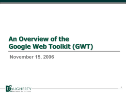 Why Google Webtoolkit?