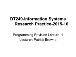 Program revision 1