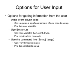 Command-line Arguments