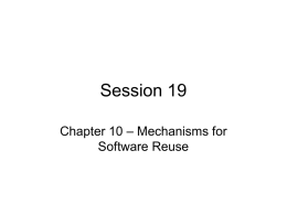 Mechanisms for Software Reuse