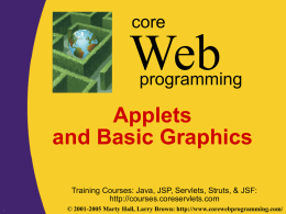 CWP: Applets and Graphics