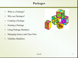 Why use Packages?