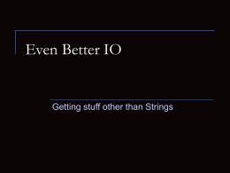 Even Better IO: Here`s some notes on doing some even better and