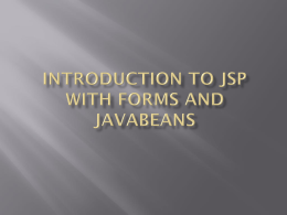 Introduction to JSP