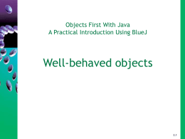 Objects First with Java