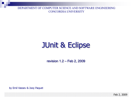 Using JUnit in Eclipse