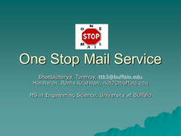 One Stop Mail Service - University at Buffalo