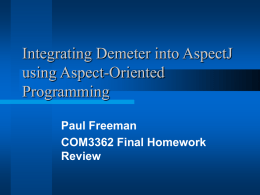 Integrating Demeter into AspectJ using Aspect