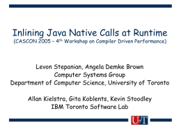 Inlining Java Native Calls at Runtime