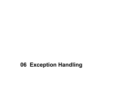 What is an Exception?