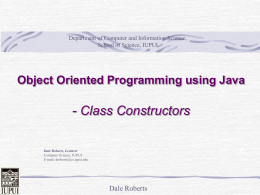 Java Object-Oriented Programming - IUPUI