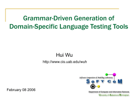 Grammar-Driven Generation of Domain