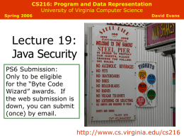 Java Secrity - University of Virginia