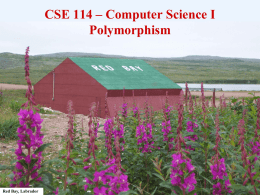Polymorphism - Computer Science Department