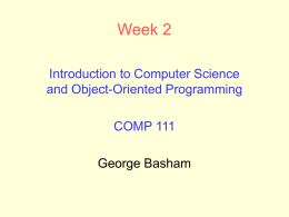 Week 2 Topics-1 - Computing Sciences