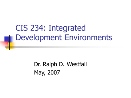 CIS 234: Systems & Objects