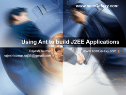 Using Ant to build J2EE Applications
