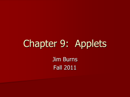 Chapter 9: Applets