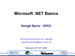 Microsoft .NET Introduction