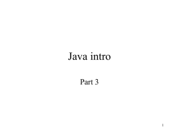 Java intro
