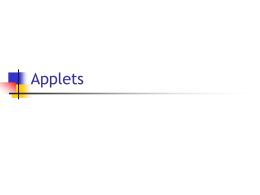 CS21A: Applets