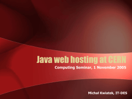 Java web hosting at CERN