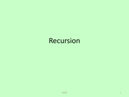 Recursion slides