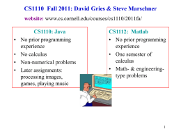 CS1110: Java