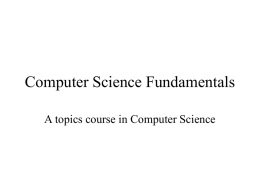 Computer Science Fundamentals